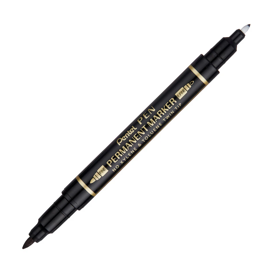 Pentel Twin-Tipped Permanent Marker Pen N75W