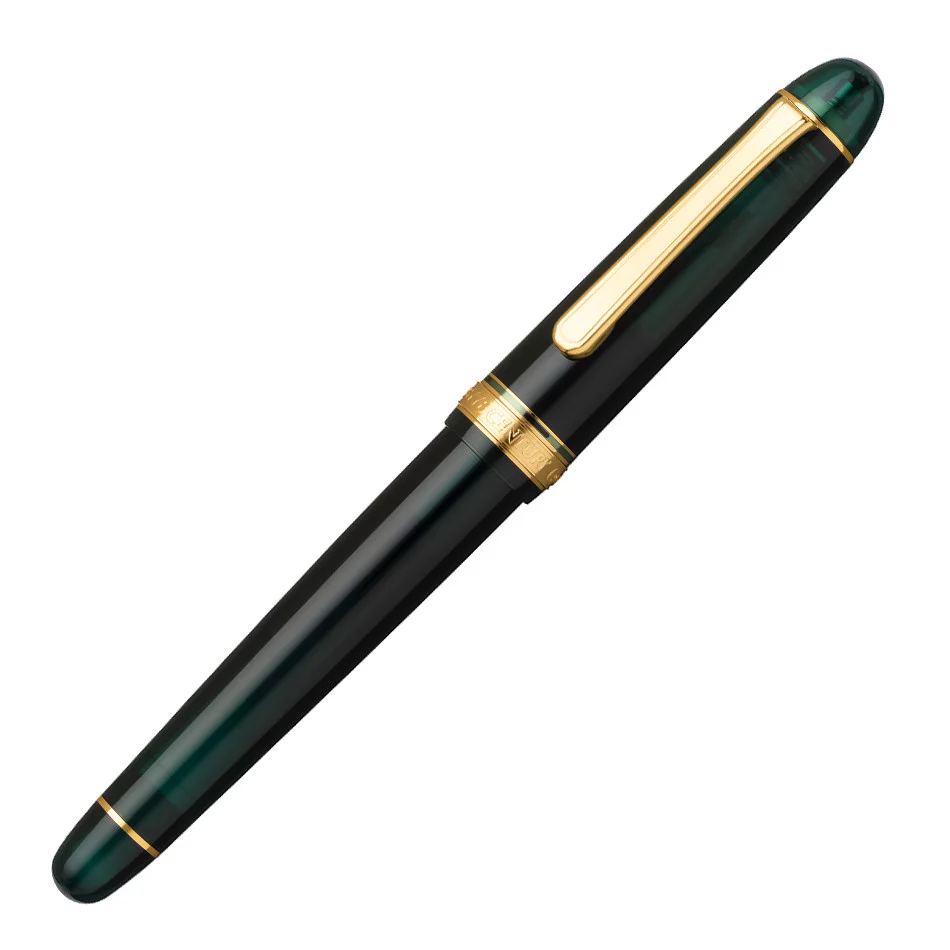 Platinum #3776 Century Fountain Pen Laurel Green with Gold Trim - Image 2