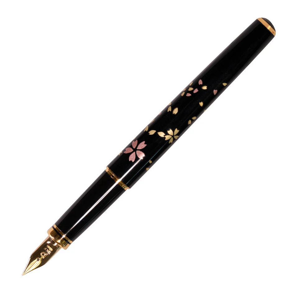 Platinum Kanazawa-Haku Fountain Pen Swirling Petals of Cherry Blossom