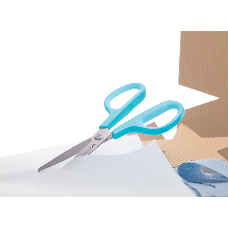 PLUS Fitcut Curve Smart Scissors Stainless Steel Blue Left Handed - Image 2