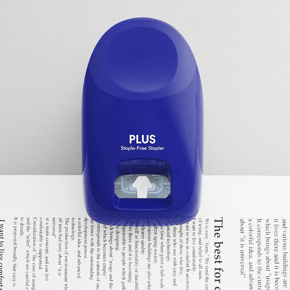 PLUS Staple-Free Desk Stapler Blue - Image 3