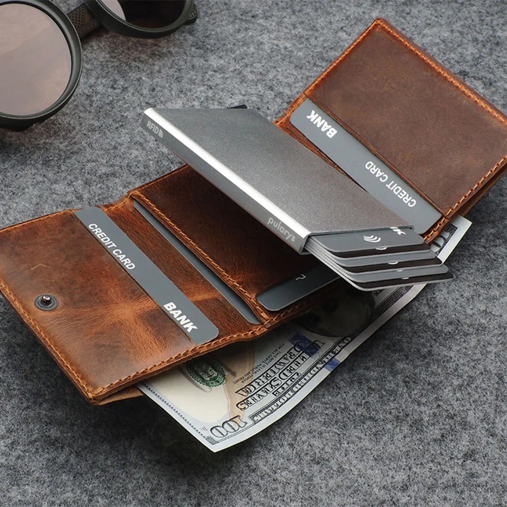 Pularys BOSTO Saddle Leather RFID Wallet - Image 4