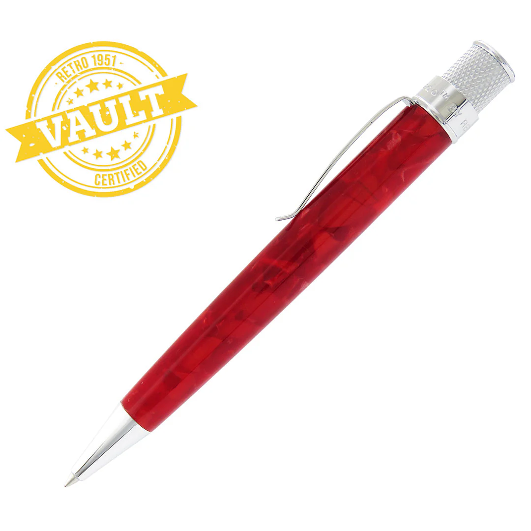 Retro 51 R51 Vault Tornado Rollerball Acrylic Pen Ruby Red - Image 2