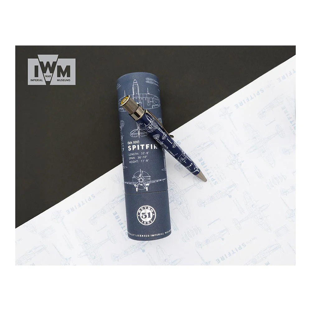 Retro 51 Tornado Rollerball Pen Imperial War Museum Spitfire Blueprint - Image 3
