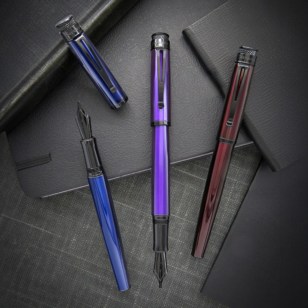 Retro 51 Tornado Stealth Lacquer Fountain Pen Midnight Purple - Image 2