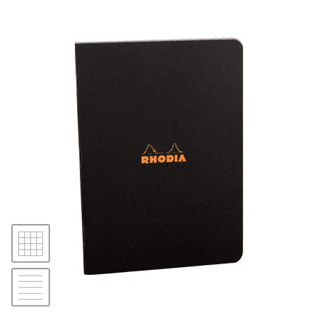 Rhodia Classic Stapled Notebook A4 (210 x 297) Black