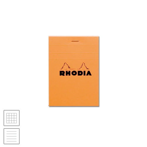Rhodia Head-Stapled Notepad No.12 85 x 120 Orange