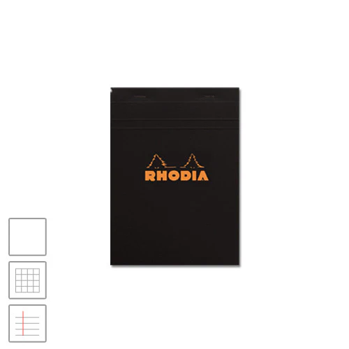 Rhodia Head-Stapled Notepad No.16 A5 (148 x 210) Black
