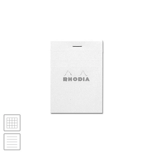 Rhodia Ice White Head-Stapled Notepad No.11 74 x 105