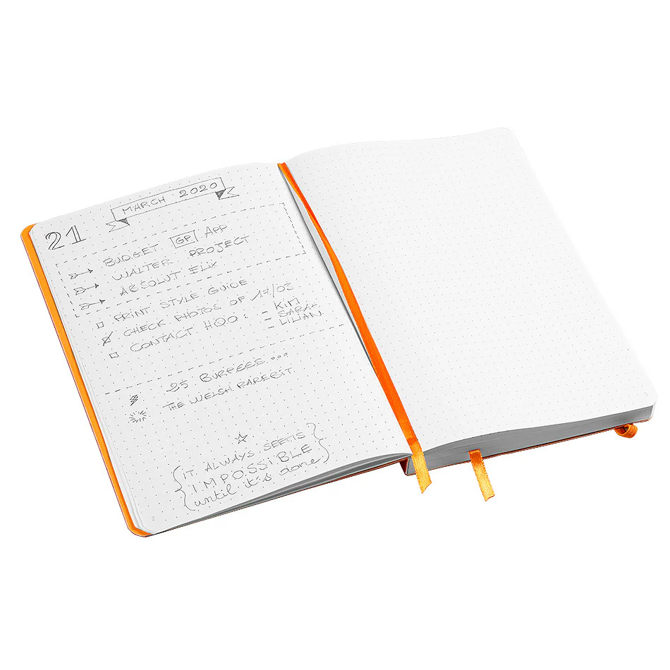 Rhodia Rhodiarama Softcover Goalbook With White Paper A5 Purple - Image 2
