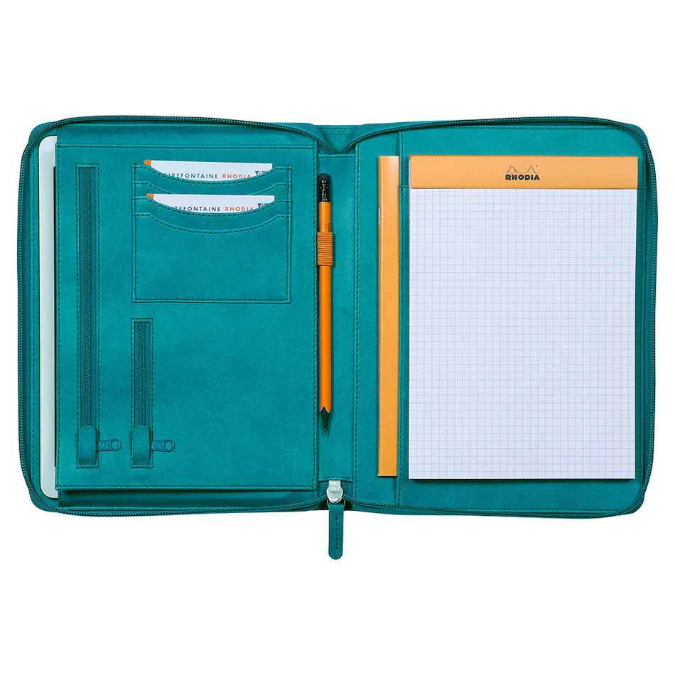 Rhodia Small Zipped Portfolio A5 Peacock - Image 2
