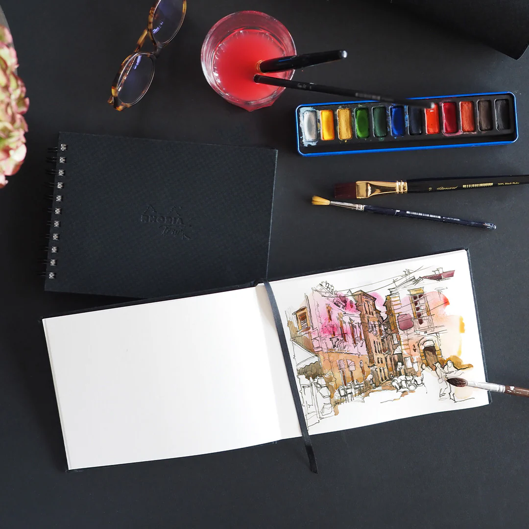 Rhodia Touch Watercolor Book Hot Pressed A5 Landscape - Image 2
