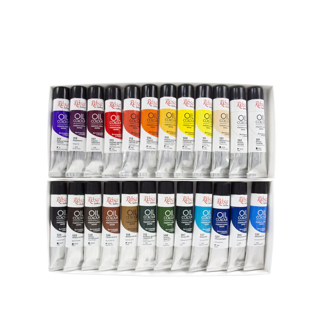 Rosa 20ml Oil Paint Tubes Set of 24 Assorted Colours - Image 2