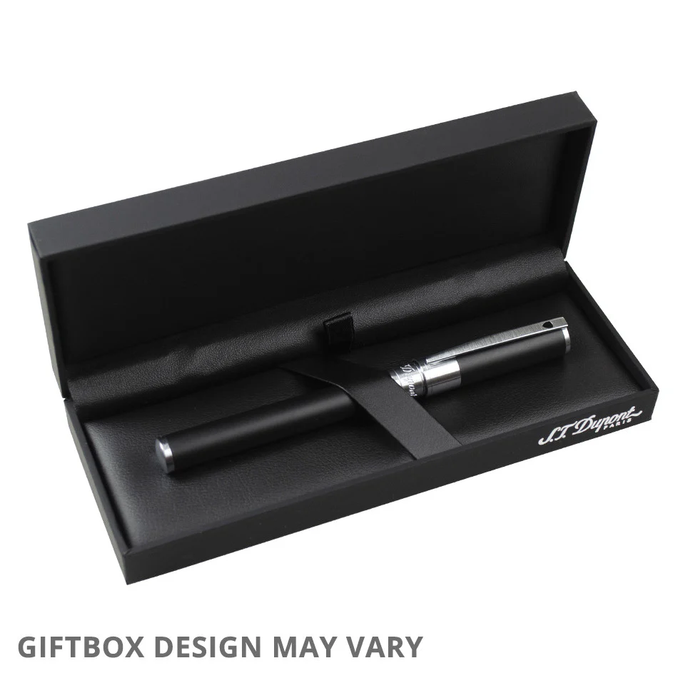 S.T. Dupont D-Initial Rollerball Pen Black With Gold Trim - Image 3