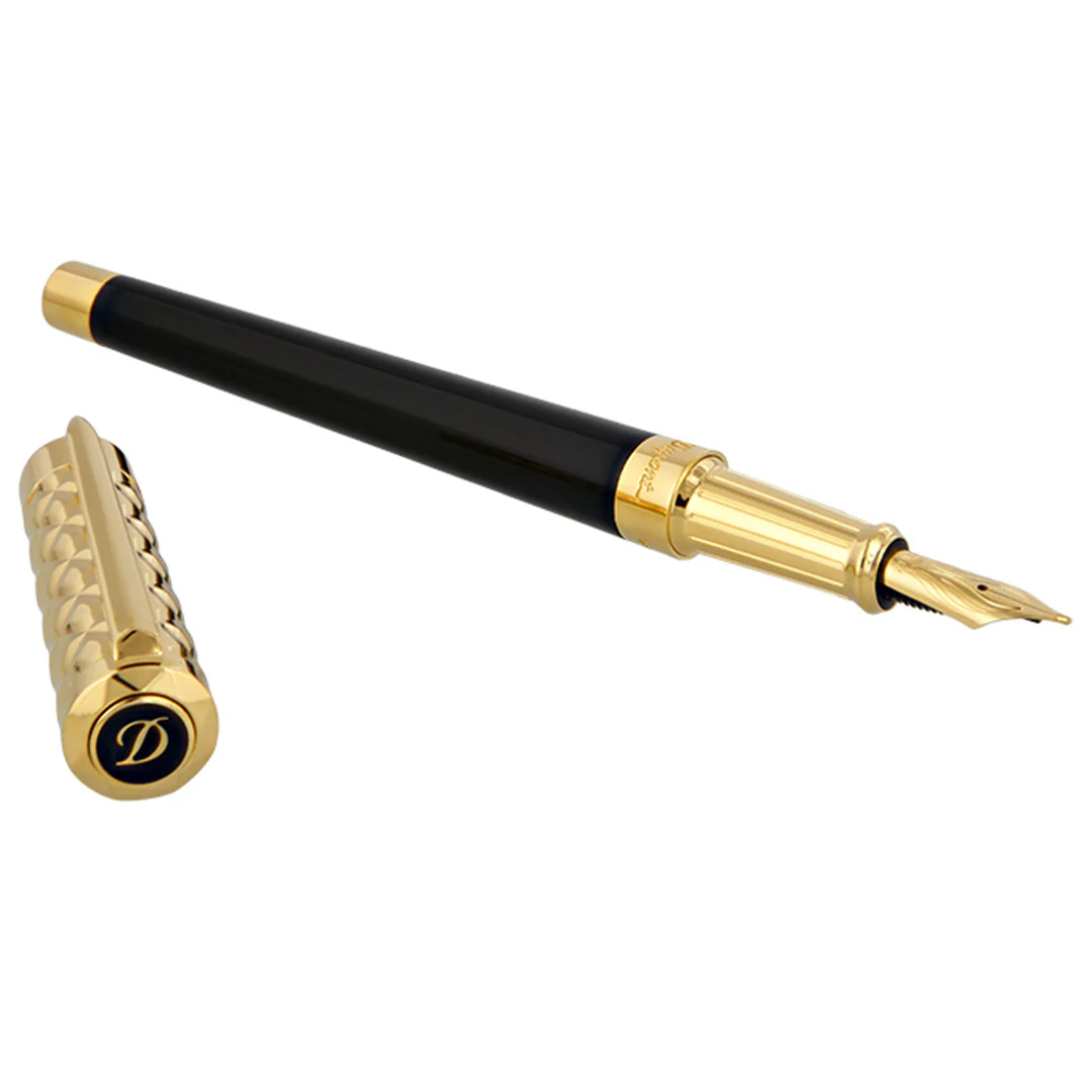 S.T. Dupont Liberte Fountain Pen Duo Black Gold - Image 2