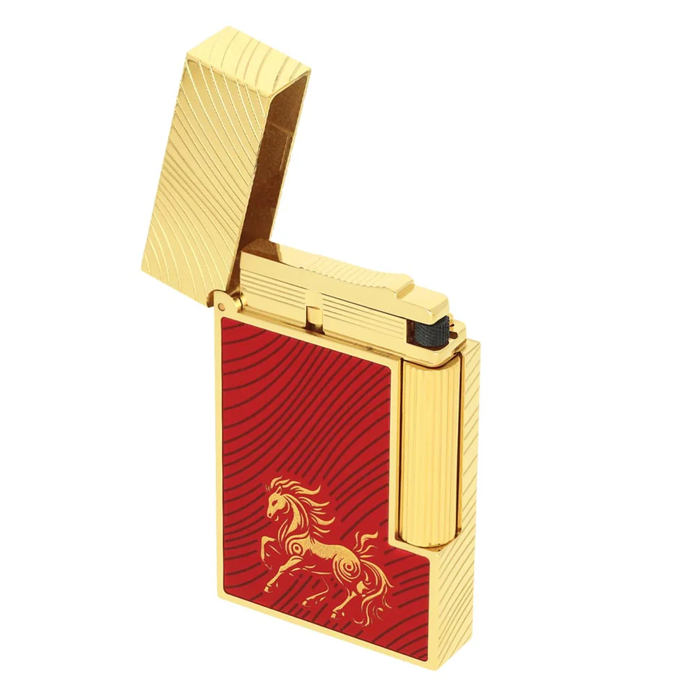 S.T.Dupont Year of the Horse Line 2 Lighter Red and Yellow Gold - Image 4