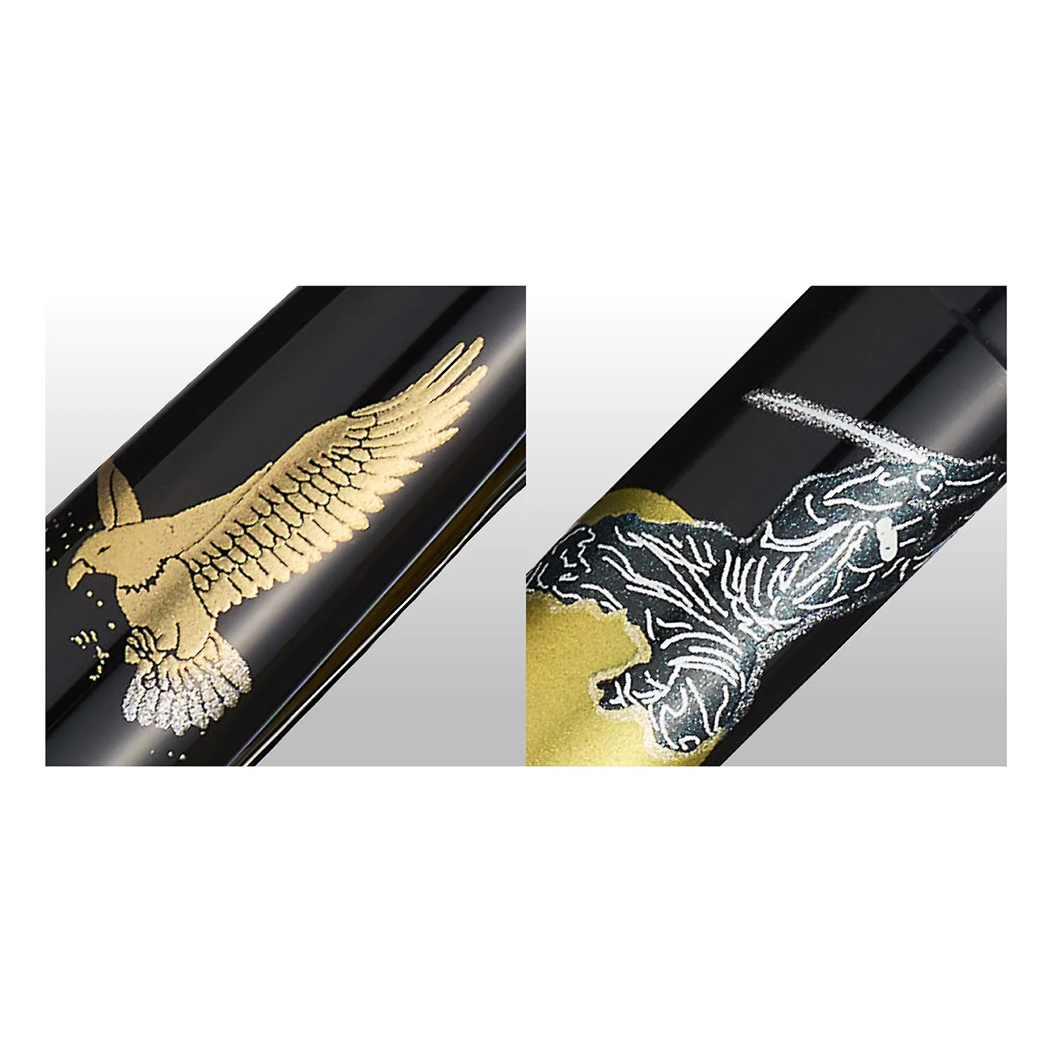 Sailor 1911 2nd Edition Ninja Yuubi Maki-e Fountain Pen Katana 14K Nib - Image 2