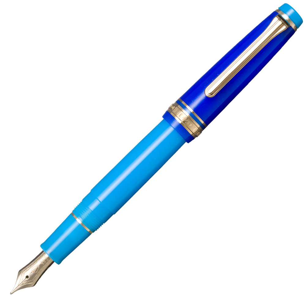 Sailor Professional Gear Slim Fountain Pen Blue Quasar 14K Nib