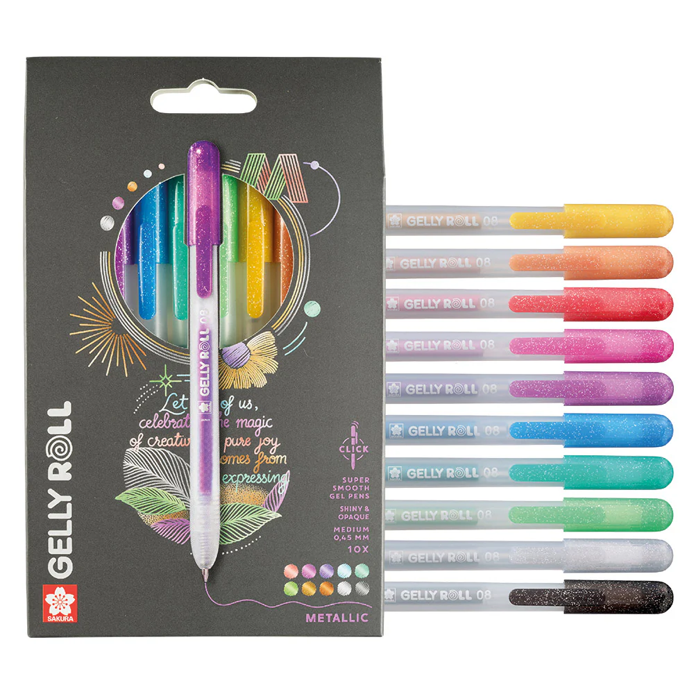 Sakura Gelly Roll Retractable Metallic Set of 10 - Image 3