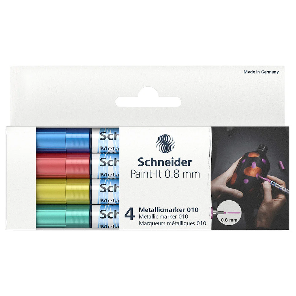 Schneider Paint-It Metallic Marker 010 0.8mm Set of 4 - Image 2