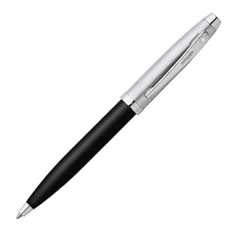 Sheaffer 100 Ballpoint Pen Black and Brushed Chrome