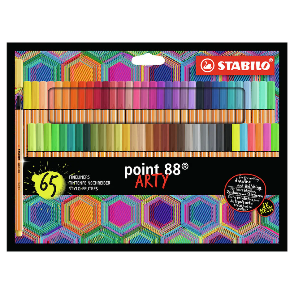 STABILO ARTY point 88 Wallet of 65 Assorted Colours
