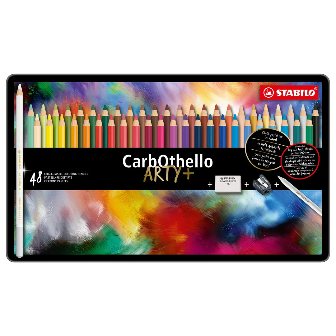 STABILO CarbOthello Metal Box Of 48 Assorted Colours Arty 2023