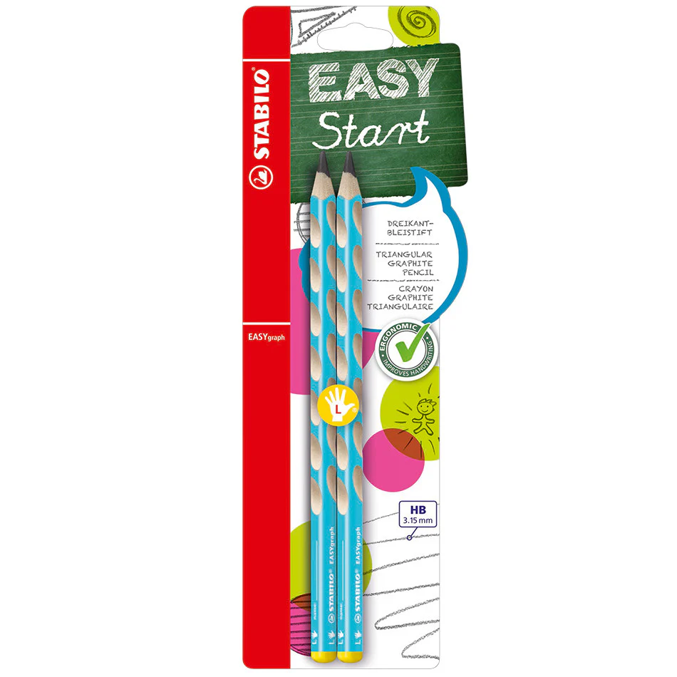 STABILO EASYgraph Handwriting Pencil Twin-Pack Blue - Image 2