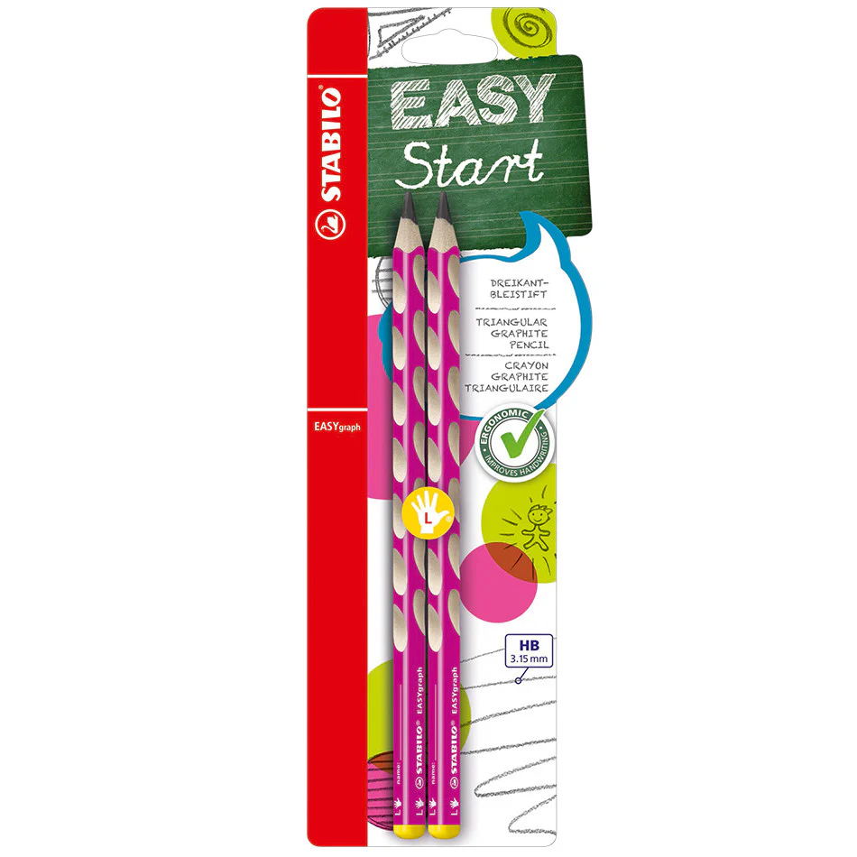 STABILO EASYgraph Handwriting Pencil Twin-Pack Pink - Image 2