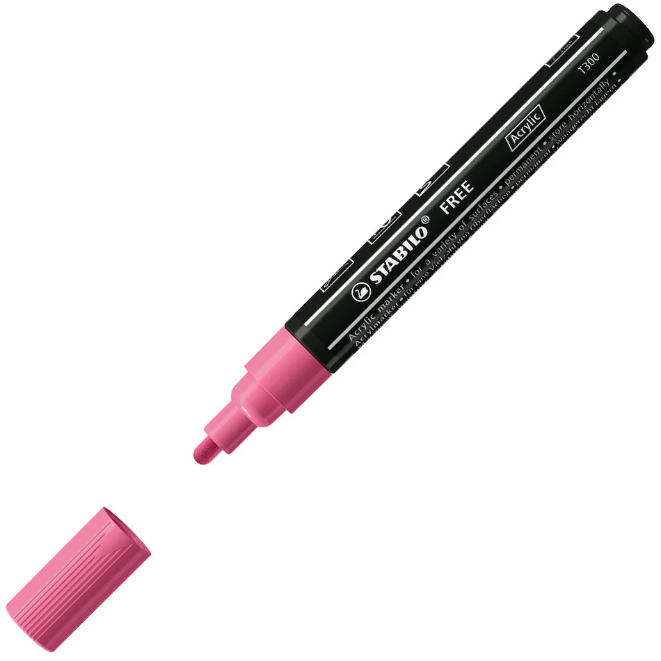 STABILO FREE T300 Acrylic Marker Pen Bullet Tip 2-3mm - Image 8