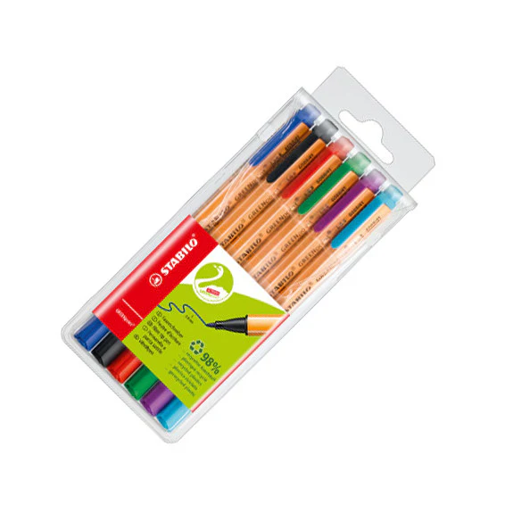 STABILO GreenPoint Sign Pen Wallet of 6