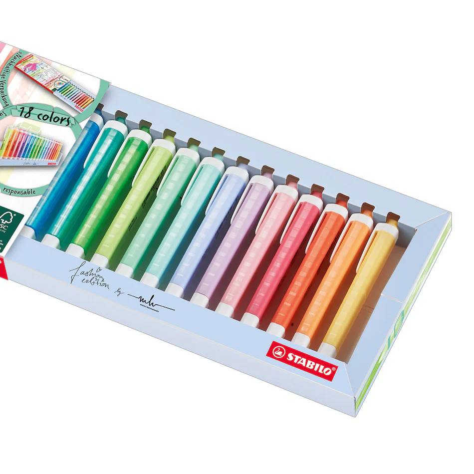 STABILO Swing Cool Highlighter Deskset of 18 - Image 2