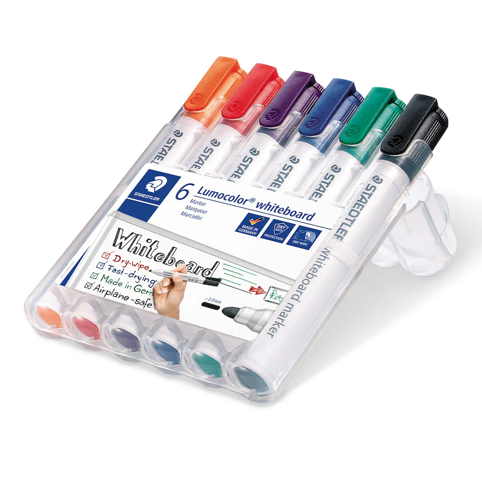 Staedtler Lumocolor Whiteboard Marker Bullet Tip Set of 6 - Image 2