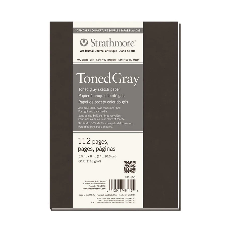 Strathmore 400 Toned Grey Sketch Art Journal Softcover 5.5x8