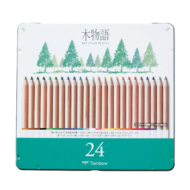 Tombow Ki-Monogatari Recycled Pencil Set of 24 Coloured Pencils