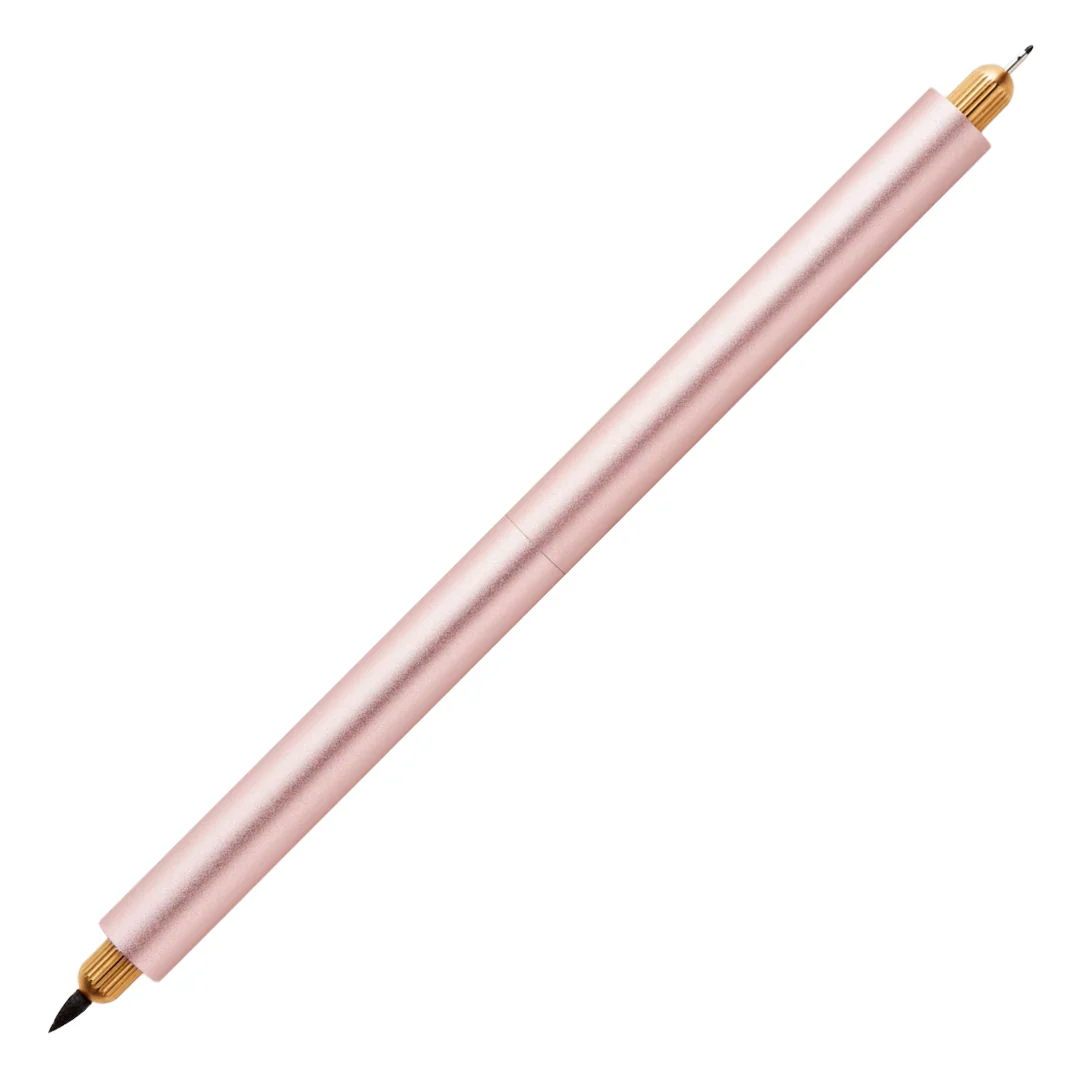 Tom's Studio Lumos Refillable Duo Tip Fineliner and Brush Pen Rose Gold