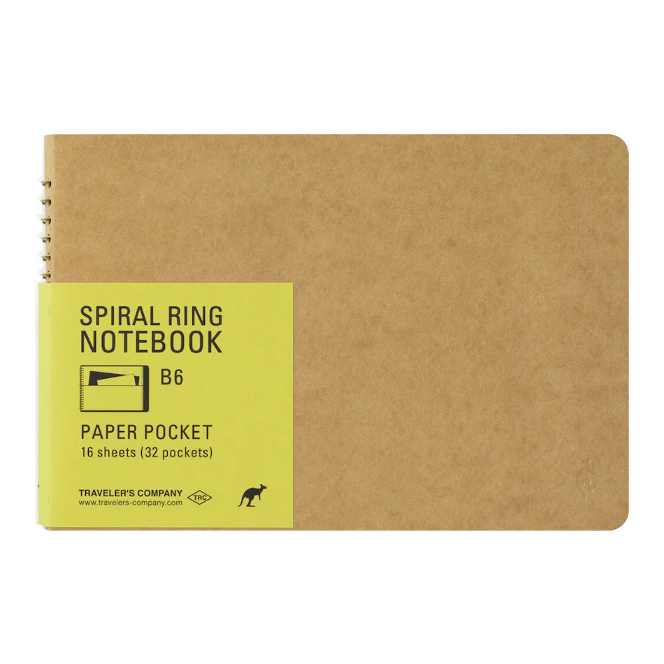 TRAVELER'S COMPANY Notebook Spiral Ring B6 Paper Pocket