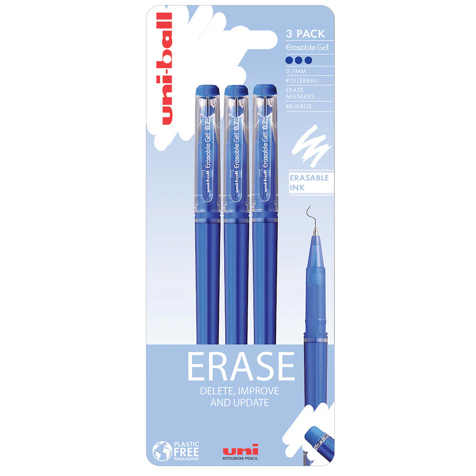 Uni-ball On Point Rollerball Pen Erasable Ink Capped 3 Pack - Image 4