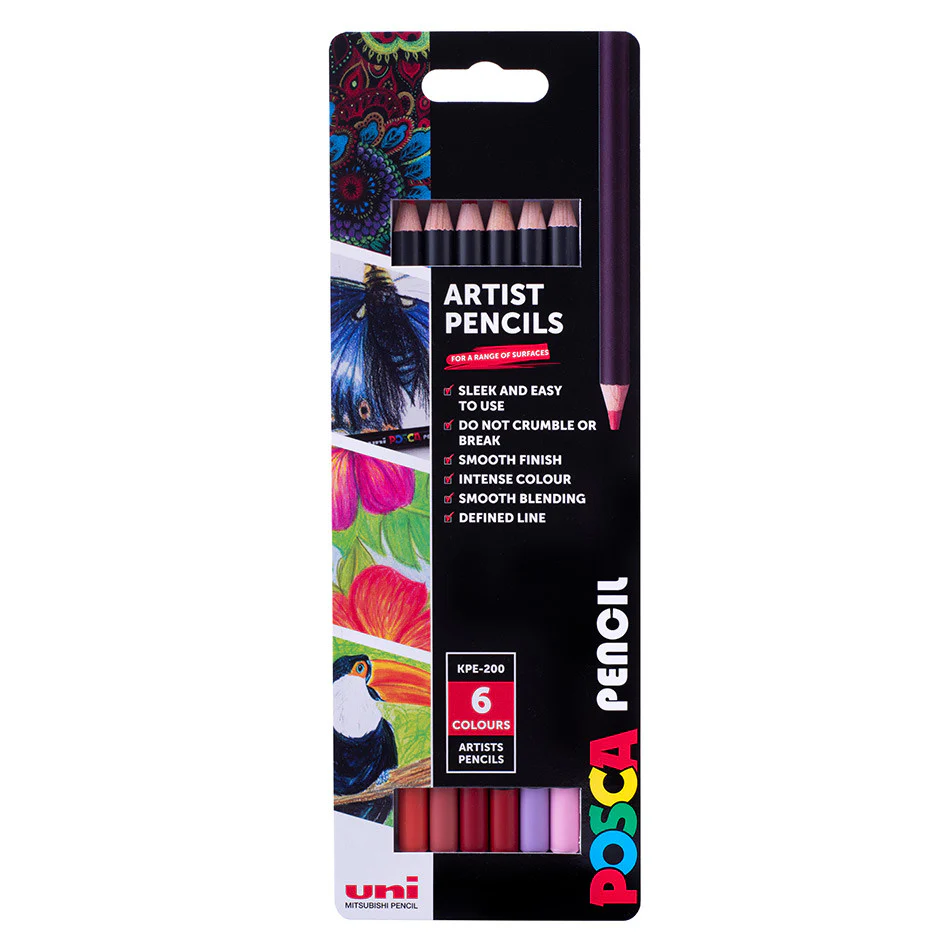 Uni POSCA Pencil Assorted Set of 6 Mystic