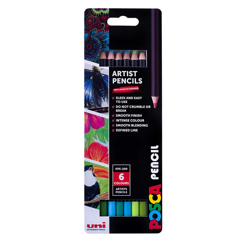 Uni POSCA Pencil Assorted Set of 6 Ocean