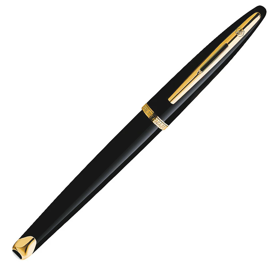 Waterman Carene Fountain Pen Black Lacquer with Gold Trim - Image 4