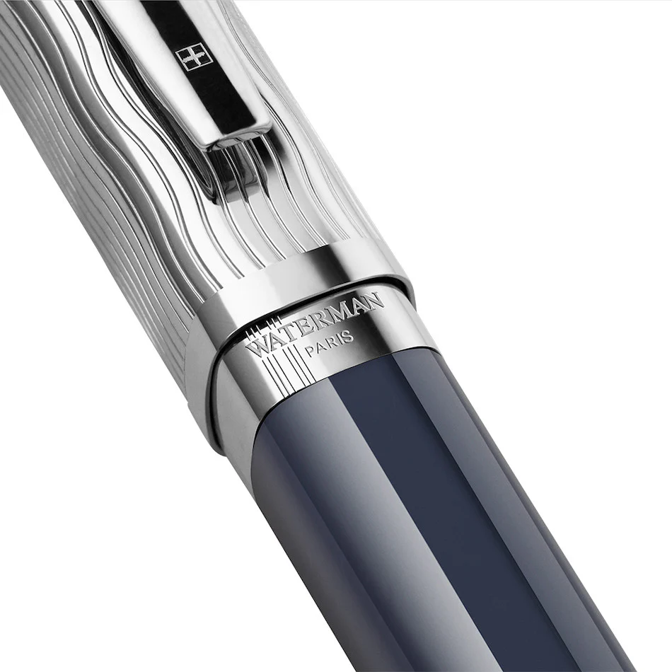 Waterman Exception Deluxe Fountain Pen Special Edition Blue with Chrome Trim - Image 5