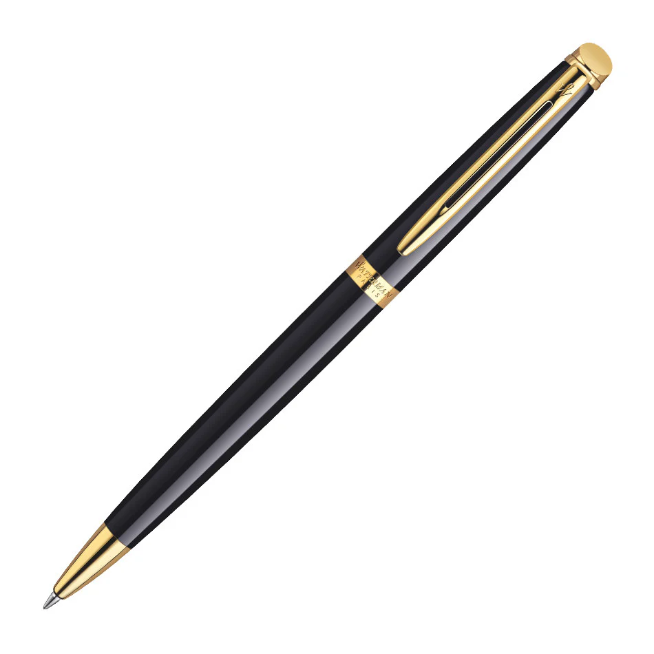 Waterman Hemisphere Ballpoint Pen Black with Gold Trim