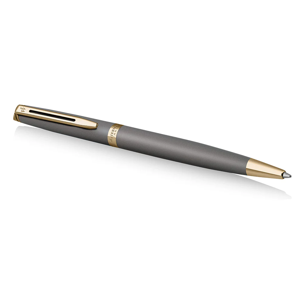 Waterman Hemisphere Ballpoint Pen Pen Stone Grey with Gold Trim - Image 4
