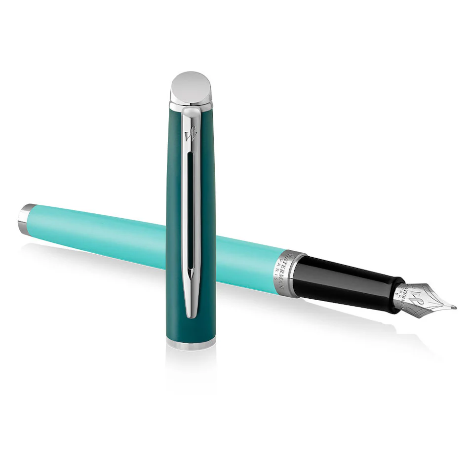 Waterman Hemisphere Fountain Pen Green with Chrome Trim - Image 3