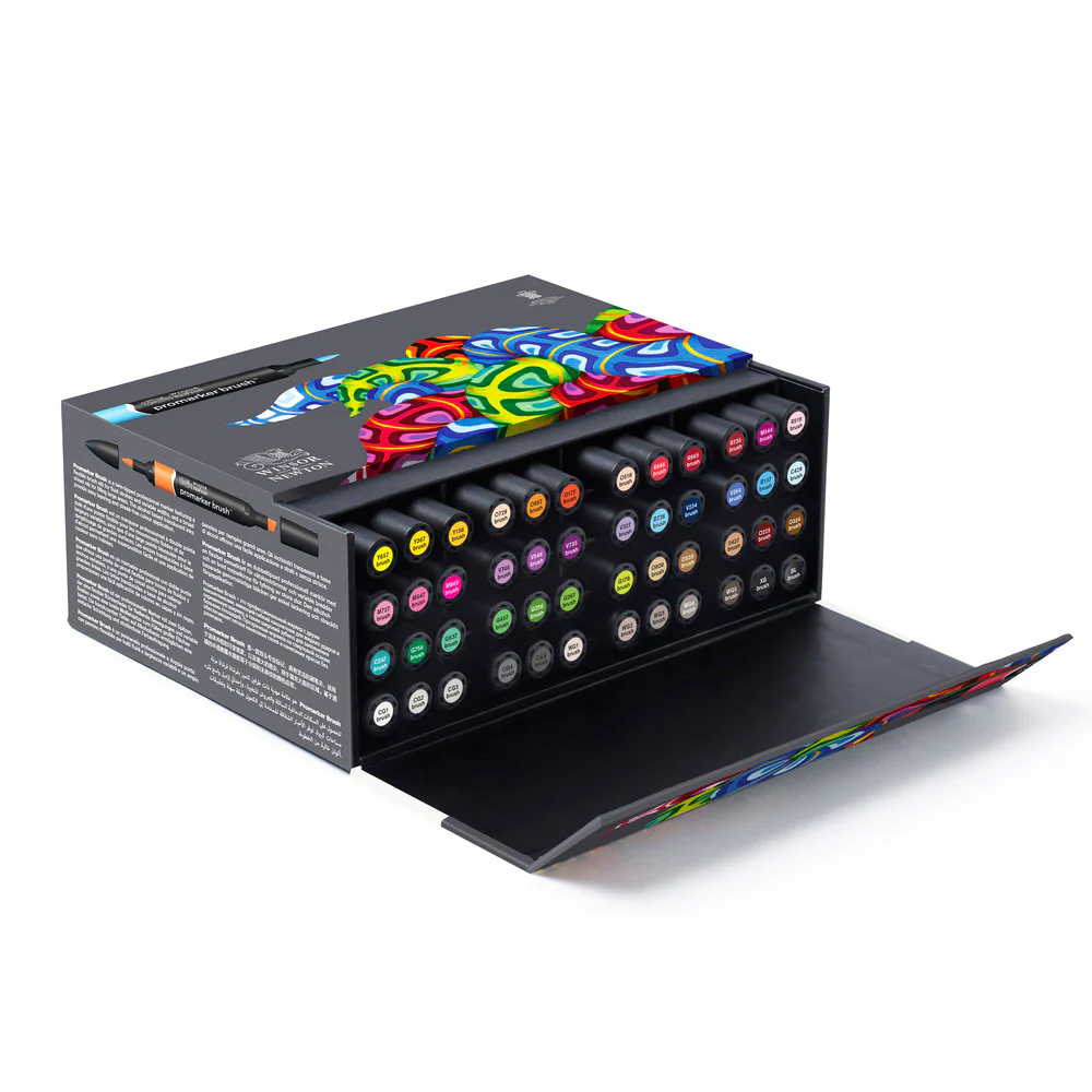 Winsor & Newton Promarker Brush Set of 48 Essential Collection